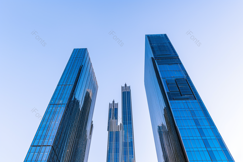 蓝色实拍仰视图商务高楼大背景,高清,摄影图,摄影图片,图片大全,摄影图免费下载